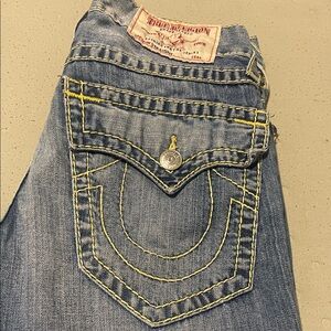 True Religion Women's Denim Jeans with Yellow Stitching